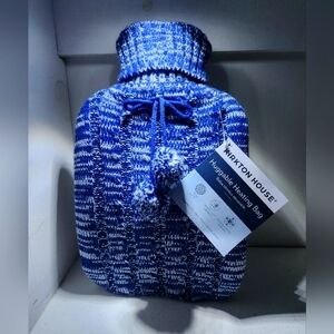 ✨️Snuggle Up: Blue & White Knit Hot Water Bottle